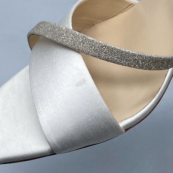 Jimmy Choo Plum Satin & Glitter Slingback Sandals size 39.5 - Picture 7 of 13